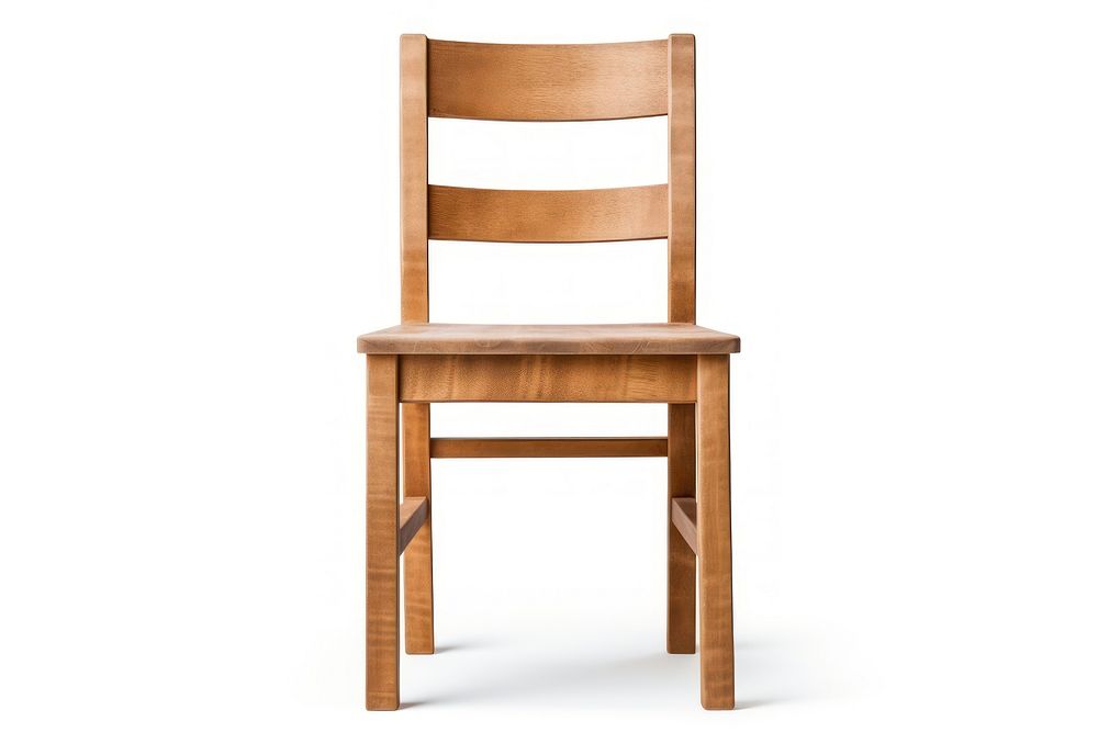 Wooden chair furniture wood white background. AI generated Image by rawpixel.