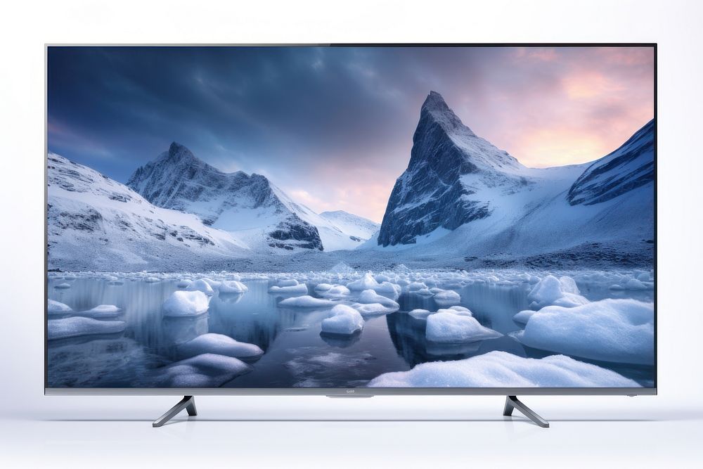 4k television white background electronics technology. 