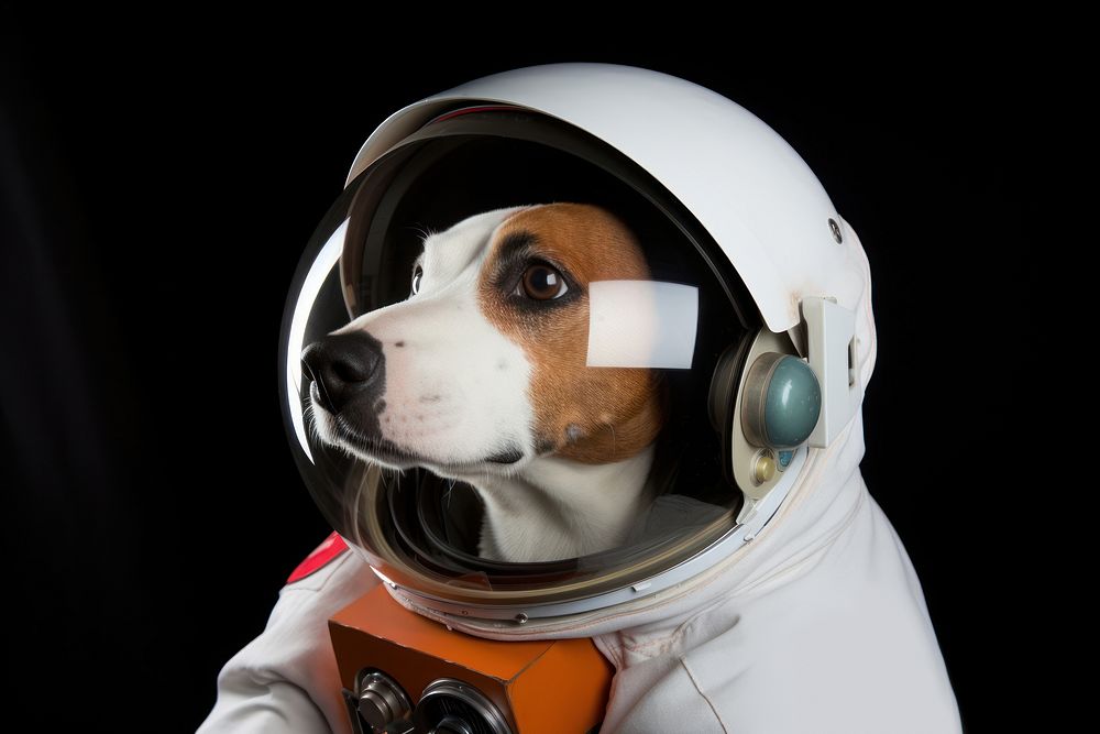 Astronaut dog adult carnivora portrait. AI generated Image by rawpixel.