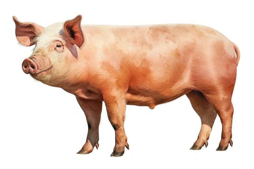 Pig mammal animal agriculture. AI generated Image by rawpixel.