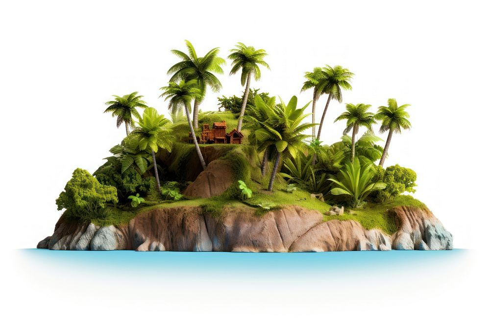 Tropical island outdoors nature plant. AI generated Image by rawpixel.