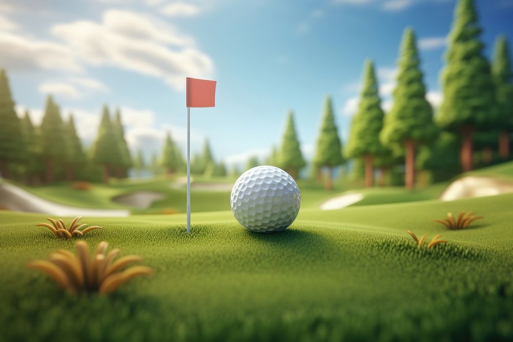 Golf outdoors sports grass. AI generated Image by rawpixel.