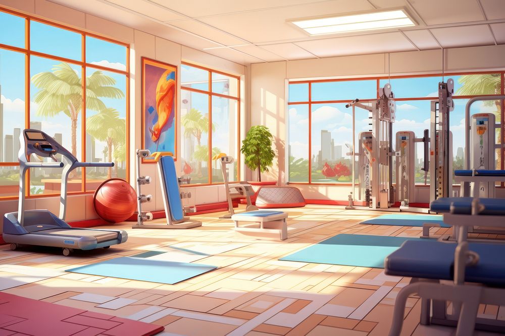 Fitness sports room gym. AI generated Image by rawpixel.