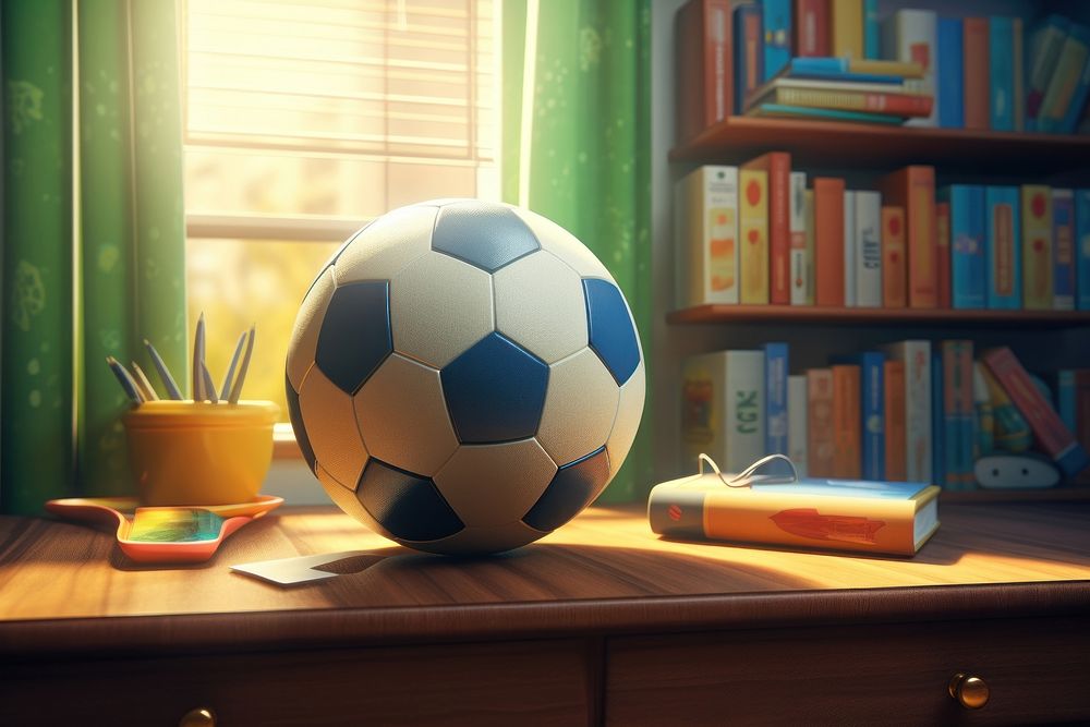 Football furniture sports sphere. AI generated Image by rawpixel.