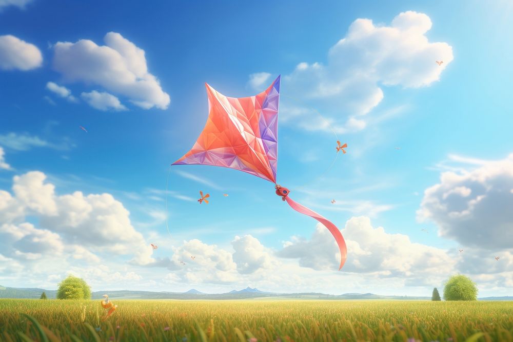 Kite outdoors nature sky. AI generated Image by rawpixel.