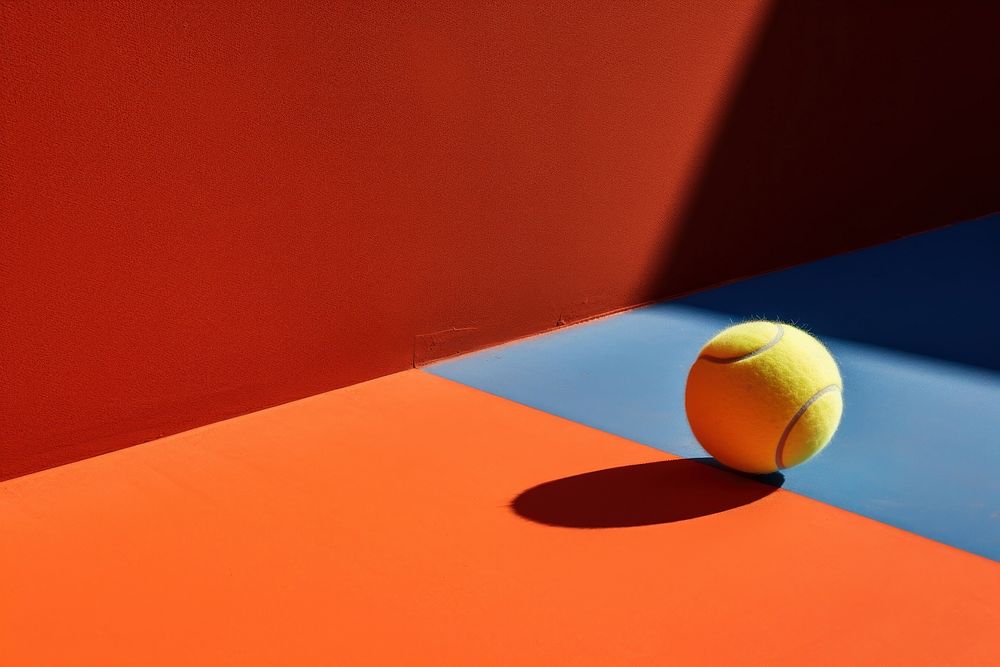 Tennis racket sports ball shadow. AI generated Image by rawpixel.
