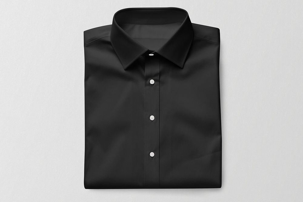 Black dress shirt, men's fashion