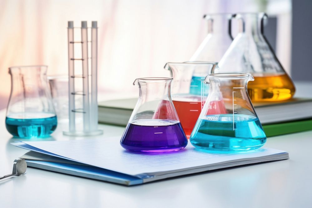 Table biotechnology biochemistry laboratory. 