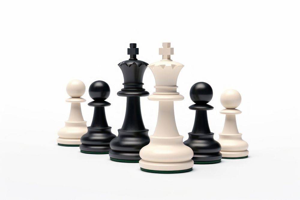 Chess game white background intelligence. AI generated Image by rawpixel.