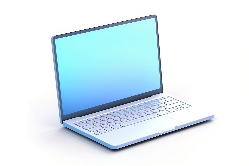 Close laptop computer white background portability. AI generated Image by rawpixel.