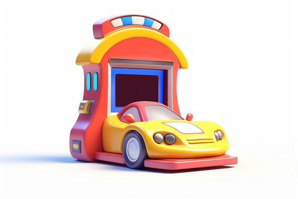 Game arcade cartoon white background inflatable. AI generated Image by rawpixel.