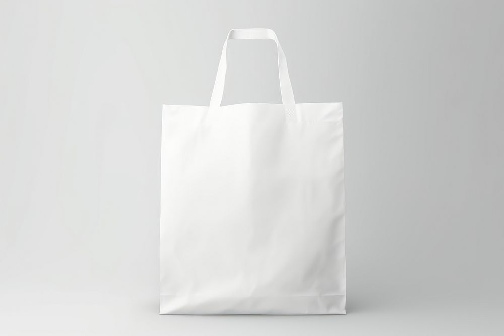 Plastic bag handbag white white background. AI generated Image by rawpixel.
