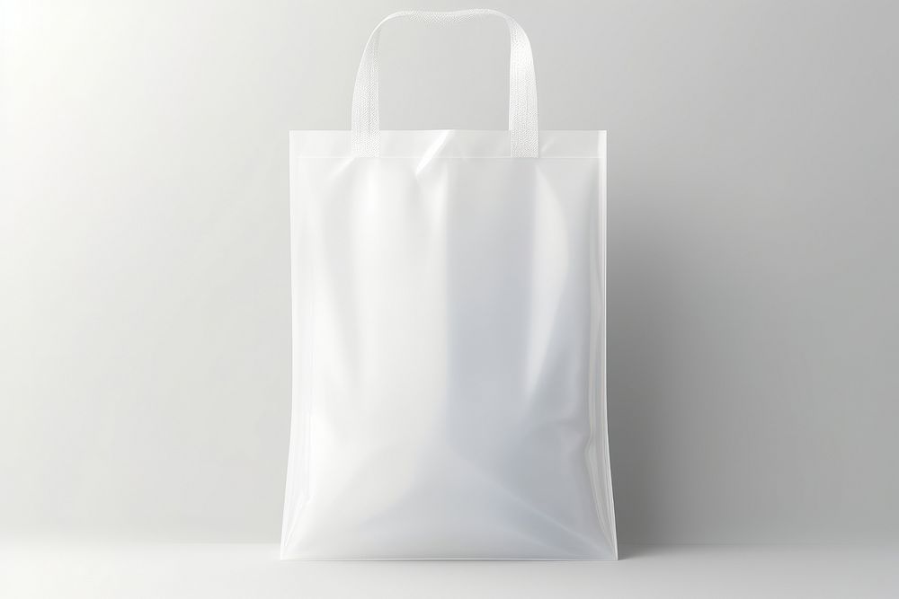 Plastic bag handbag white white background. AI generated Image by rawpixel.