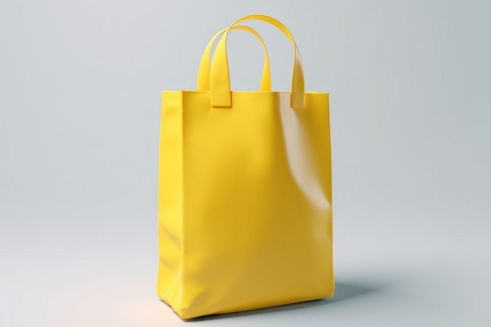 Plastic bag handbag yellow accessories. AI generated Image by rawpixel.