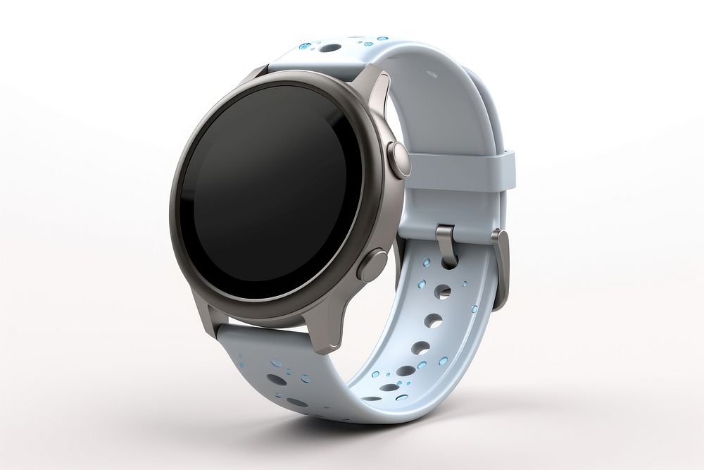 Smartwatch wristwatch white background electronics. AI generated Image by rawpixel.