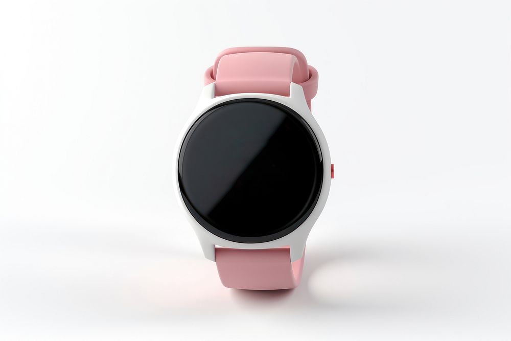 Smartwatch heart font white background. AI generated Image by rawpixel.
