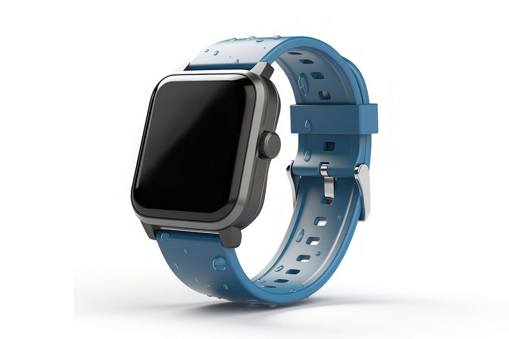 Smartwatch white background electronics technology. 