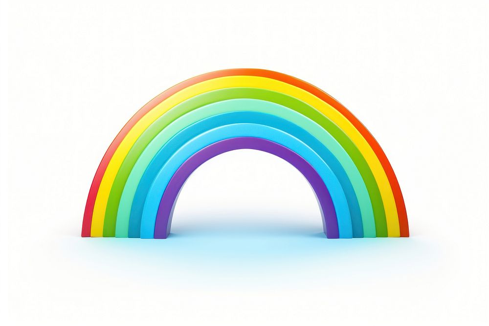 Rainbow could font white background architecture. AI generated Image by rawpixel.