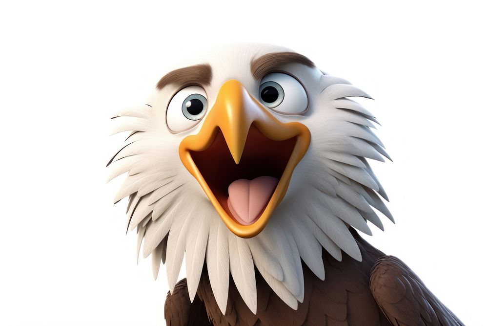 American bald eagle cartoon animal bird. AI generated Image by rawpixel.