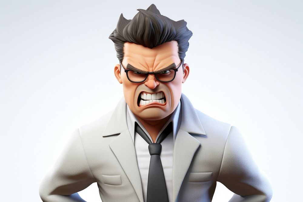Angry man cartoon adult accessories. AI generated Image by rawpixel.