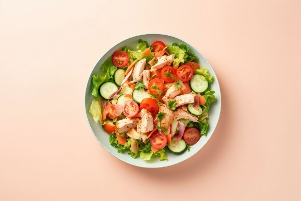 Salad vegetable plate food. AI generated Image by rawpixel.