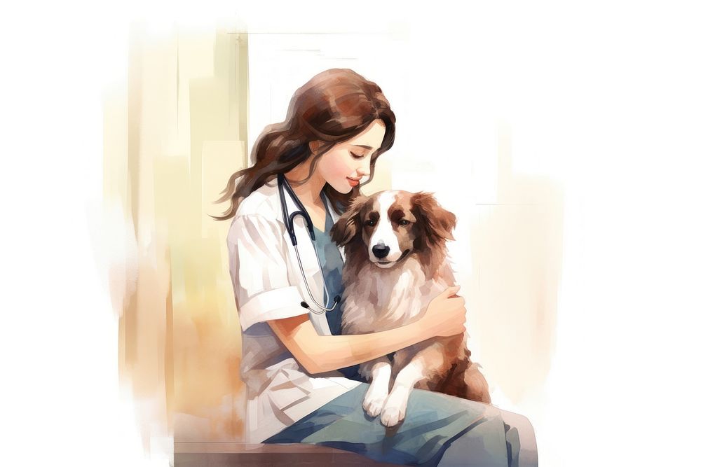 Woman veterinarian doctor adult pet. AI generated Image by rawpixel.