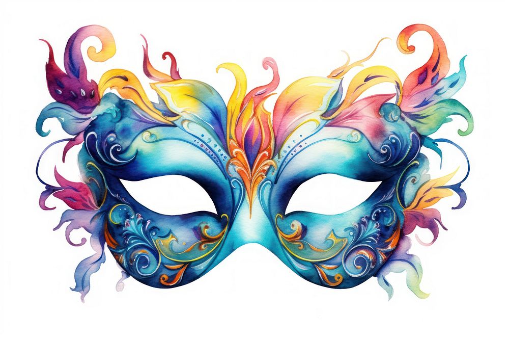 Party mask carnival white background celebration. AI generated Image by rawpixel.