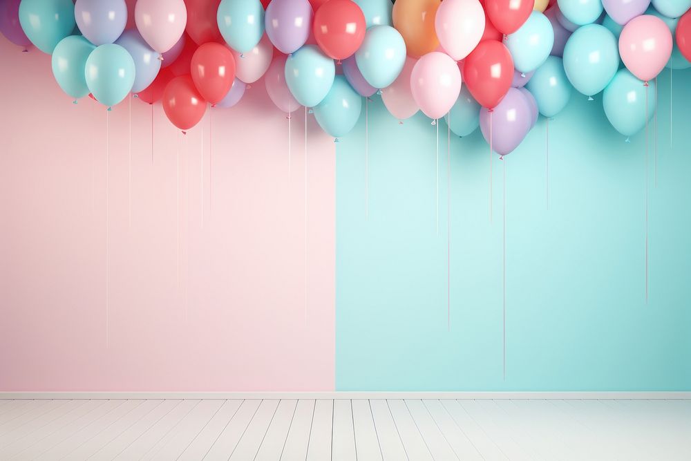 Birthday party backgrounds balloon fun. AI generated Image by rawpixel.