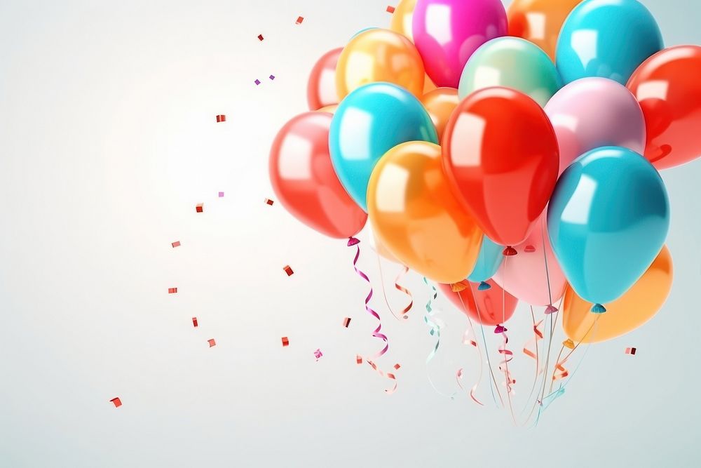 Festive air balloons party anniversary celebration. AI generated Image by rawpixel.