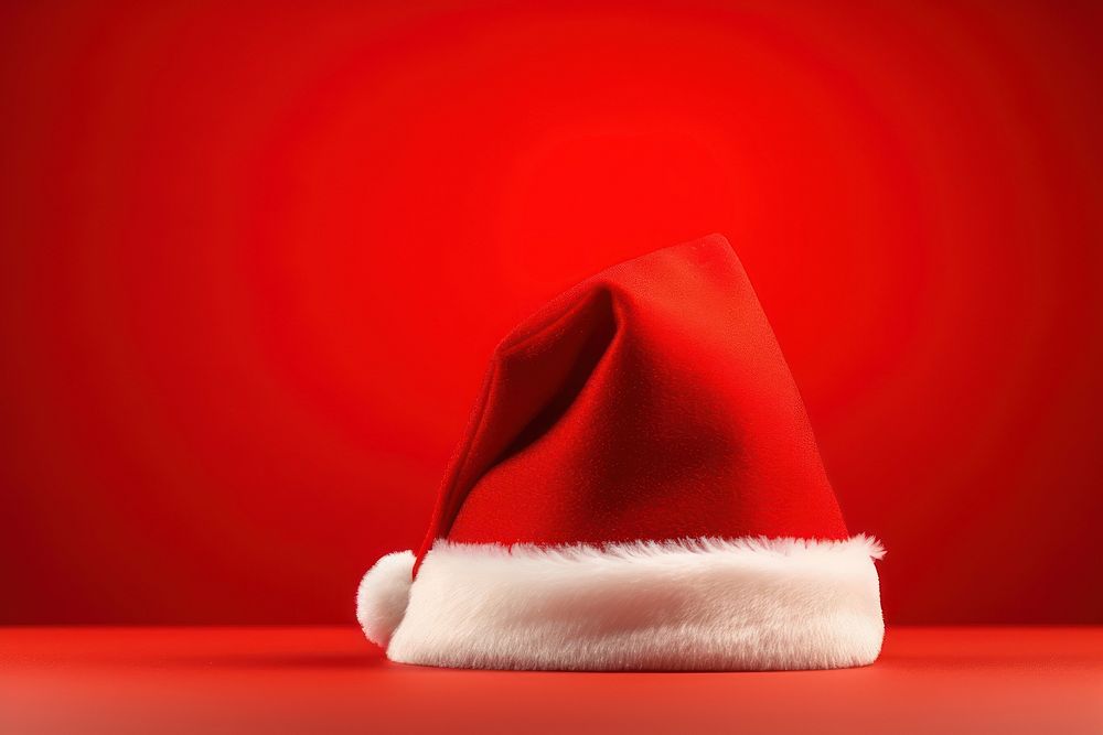 Santa hat red red background celebration. AI generated Image by rawpixel.