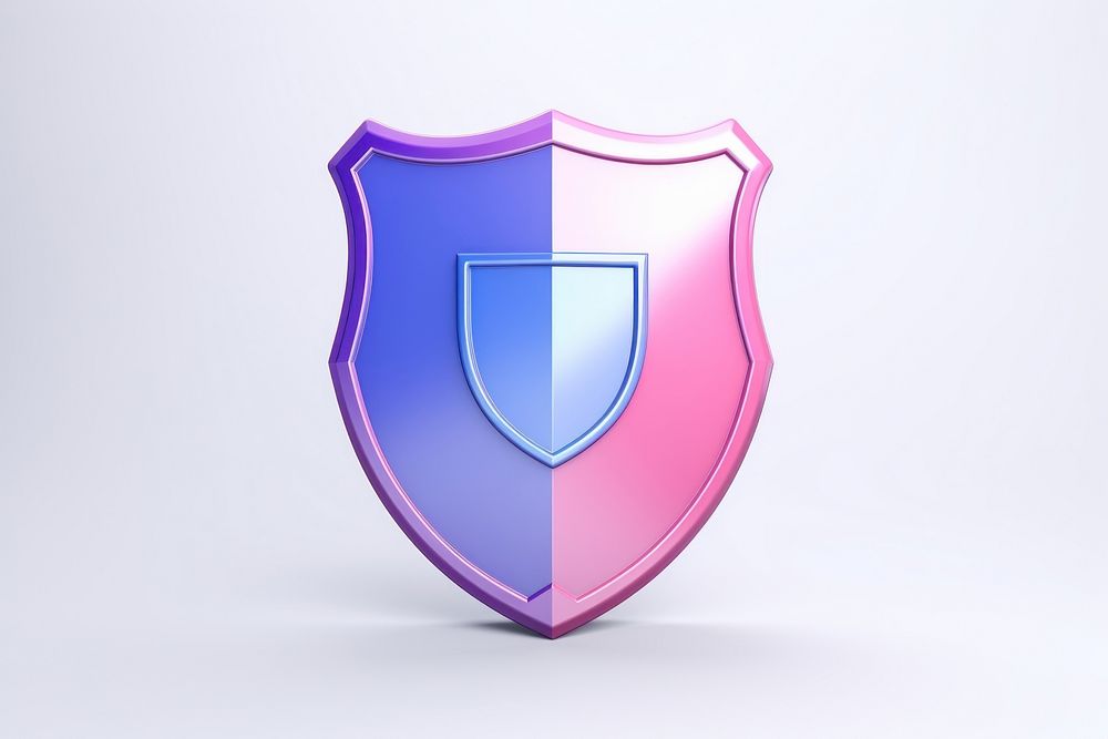 Shield game purple pink blue. AI generated Image by rawpixel.
