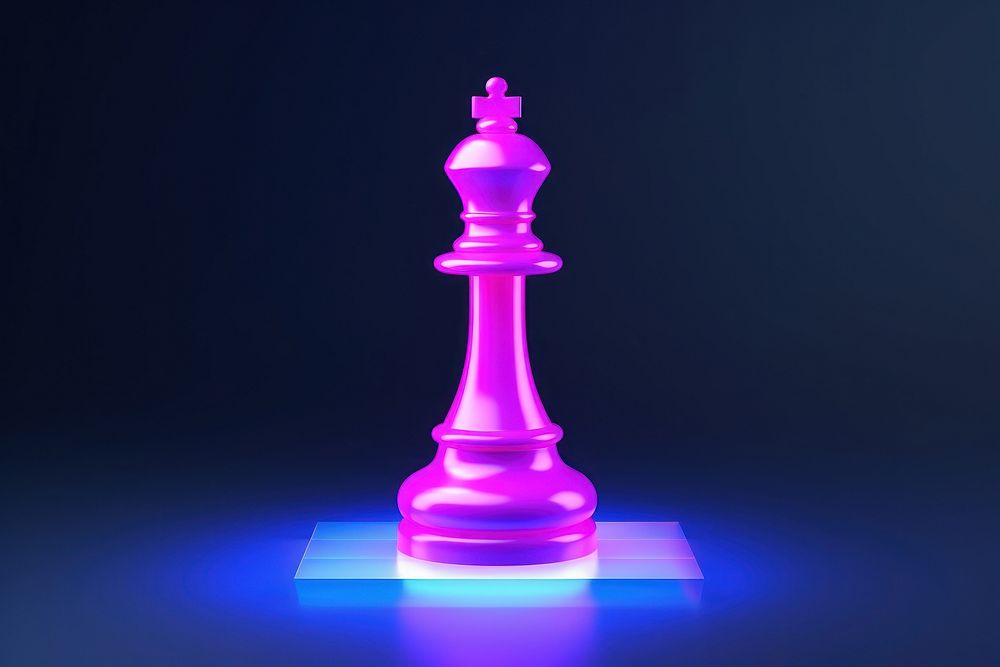 Game chess purple pink blue. 