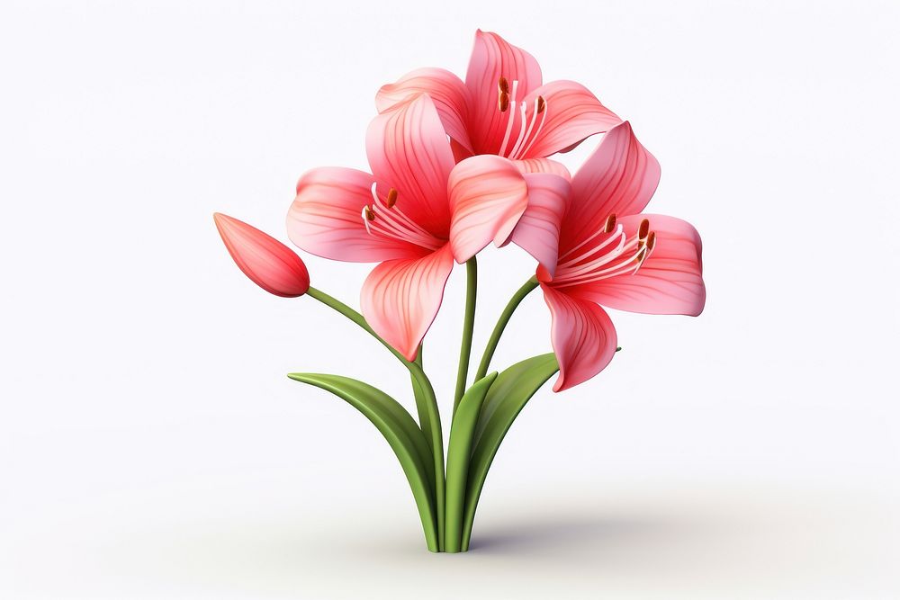 Amaryllis flower plant lily. AI generated Image by rawpixel.