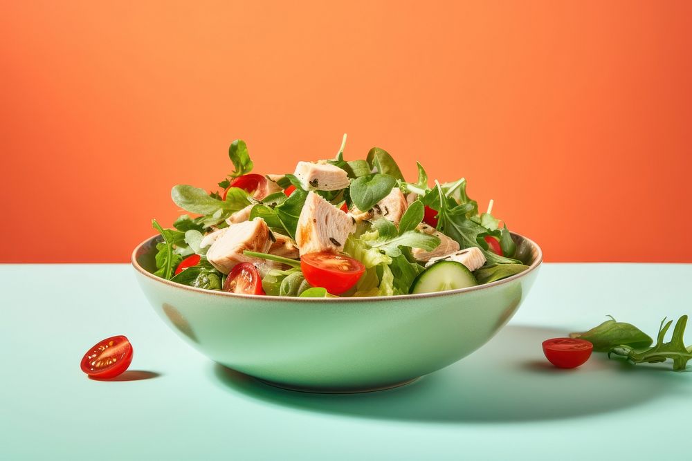 Salad vegetable food bowl. AI generated Image by rawpixel.
