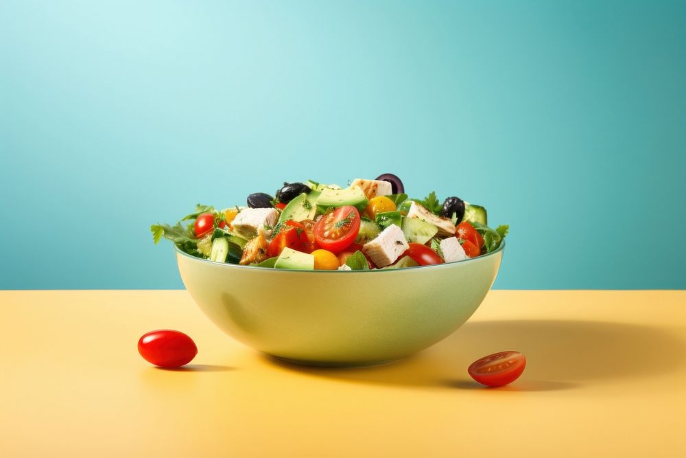 Salad vegetable food bowl. AI generated Image by rawpixel.