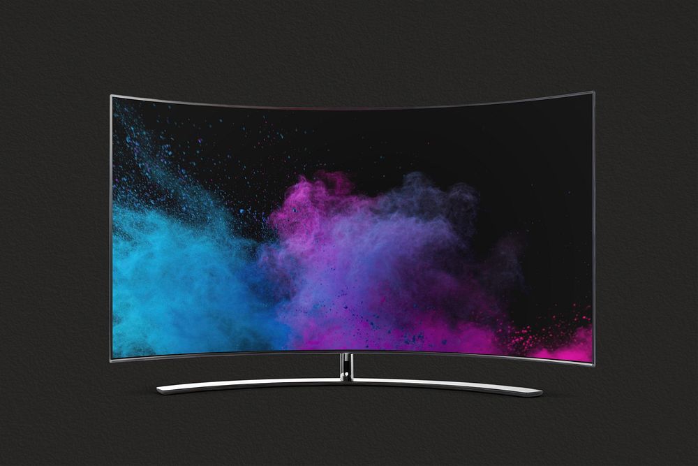 Colorful smart TV screen