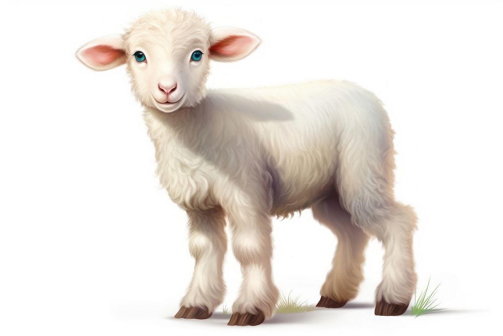 Cute sheep livestock mammal animal. AI generated Image by rawpixel.