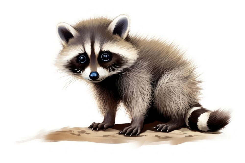 Baby raccoon animal mammal rat. AI generated Image by rawpixel.