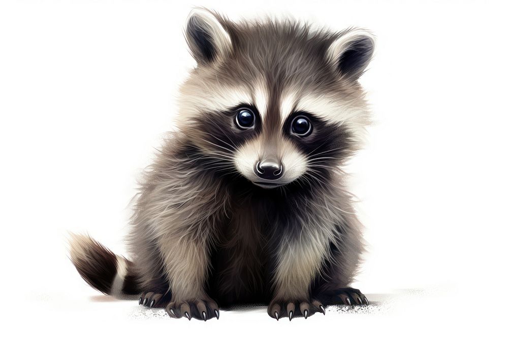 Baby raccoon mammal animal rat. AI generated Image by rawpixel.