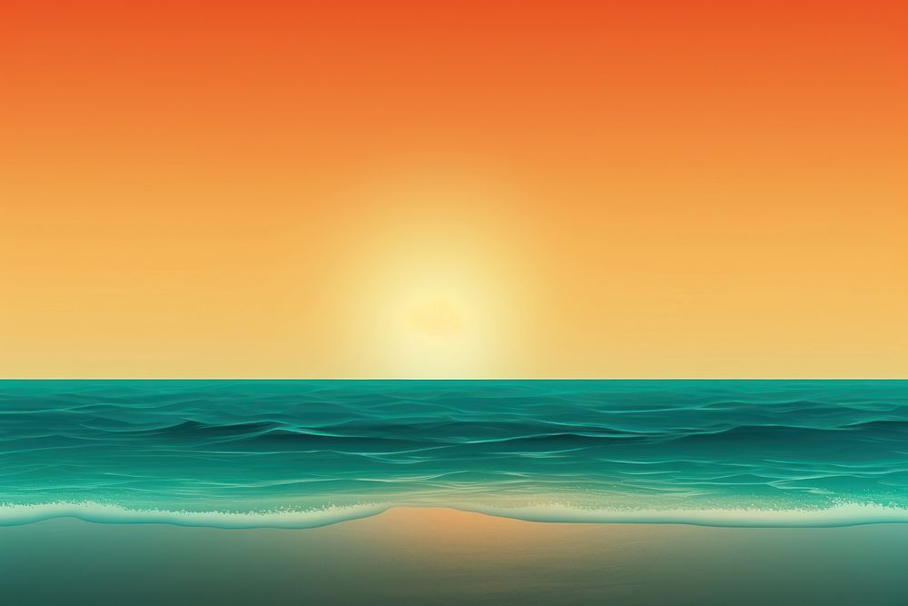 Beach At Sunset backgrounds sunlight outdoors. AI generated Image by rawpixel.