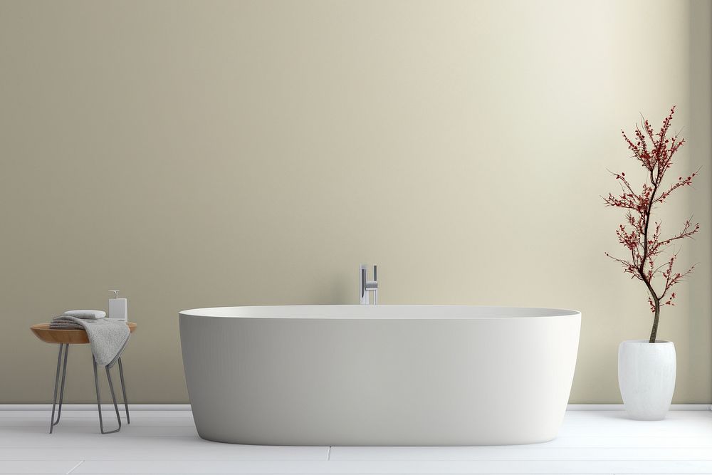 Aesthetic minimal bathroom, interior design