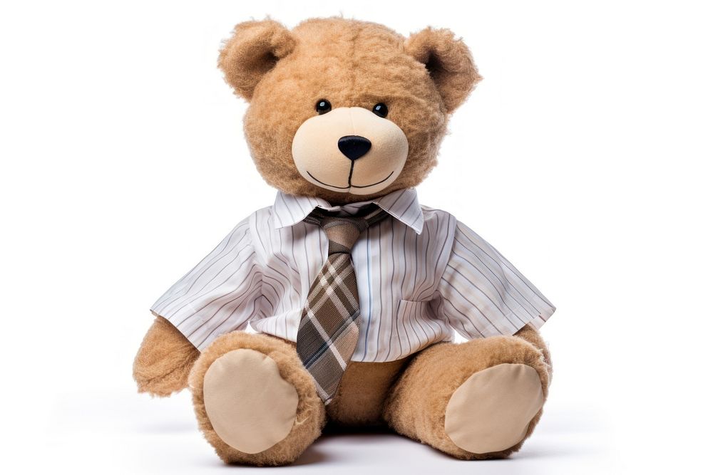 Teddy wear shirt toy white background representation. AI generated Image by rawpixel.