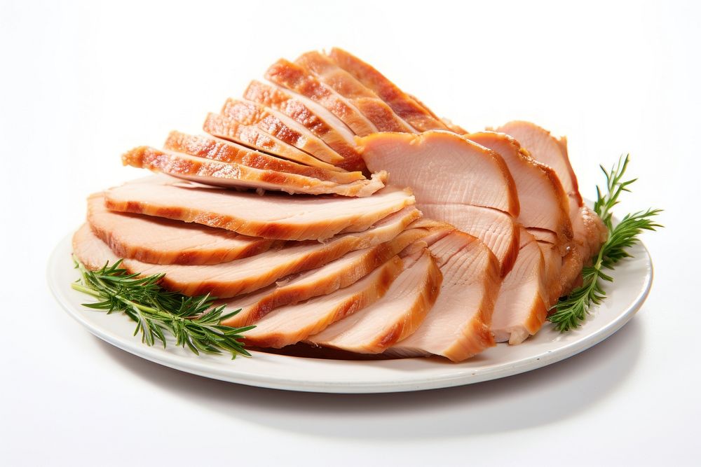 Turkey slices meat food pork. AI generated Image by rawpixel.