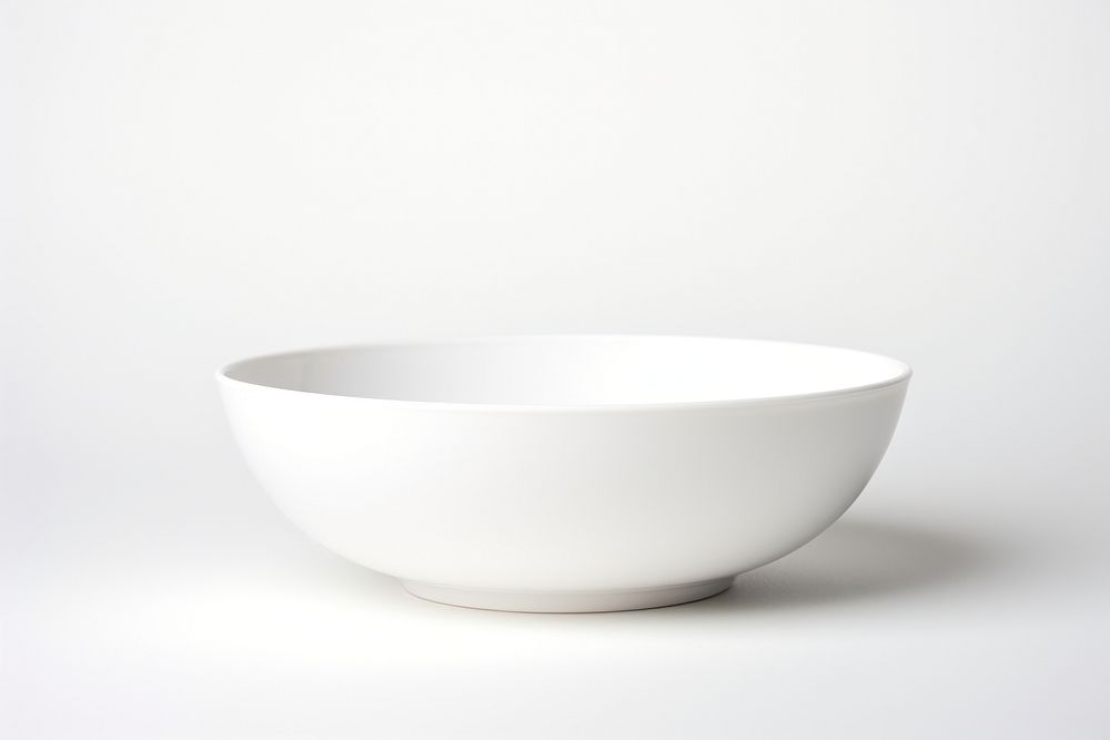 White empty bowl porcelain white background simplicity. AI generated Image by rawpixel.