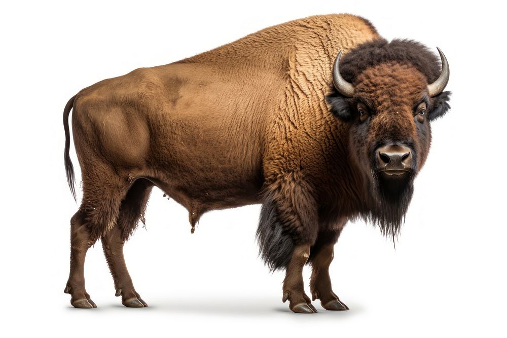 American bison livestock wildlife animal. AI generated Image by rawpixel.