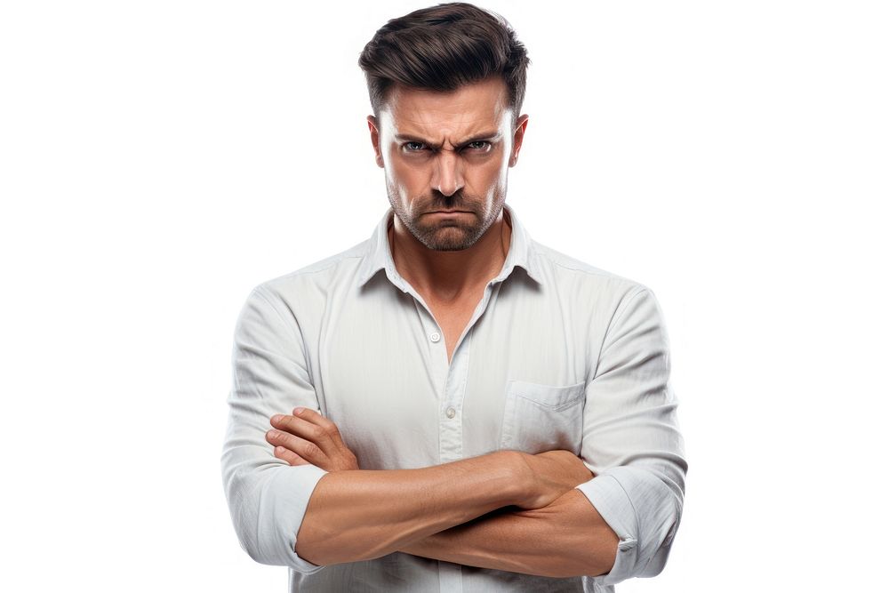 Angry man portrait worried adult. AI generated Image by rawpixel.