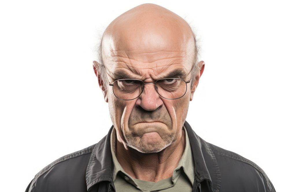 Angry man portrait glasses adult. AI generated Image by rawpixel.