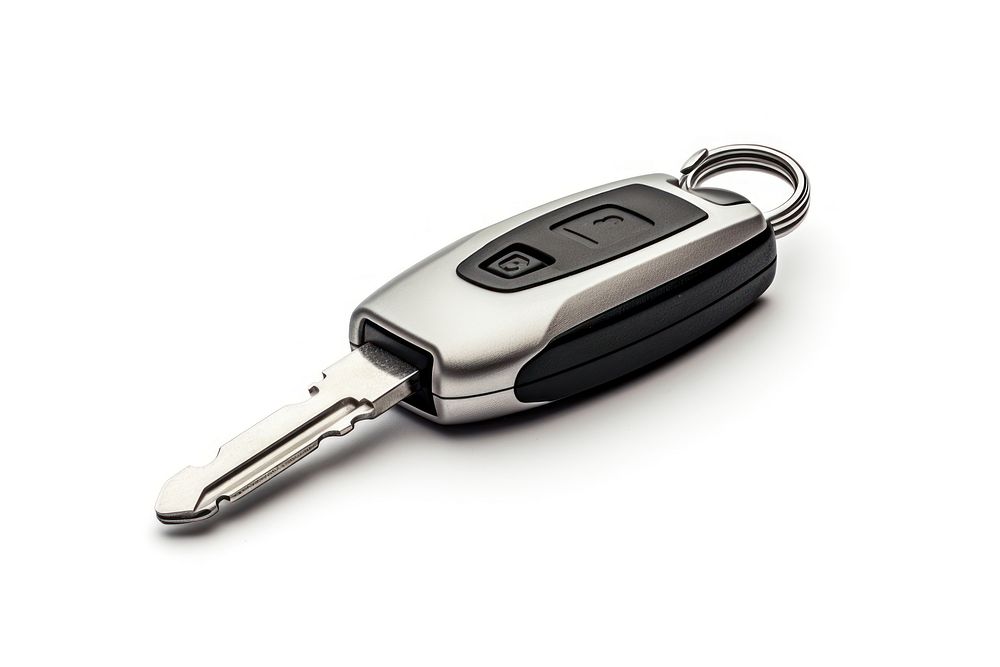 Car key white background technology keychain. AI generated Image by rawpixel.