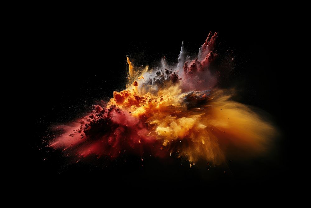 Explosion fireworks nebula black background. AI generated Image by rawpixel.