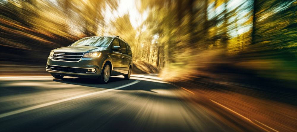 Family van car vehicle motion speed. AI generated Image by rawpixel.